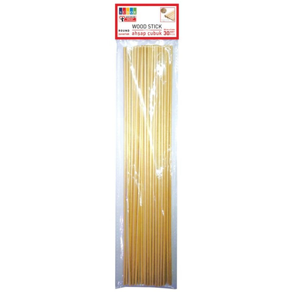Südor Ahşap Çubuk 30 Cmx3 Mm 30 Lu BS134