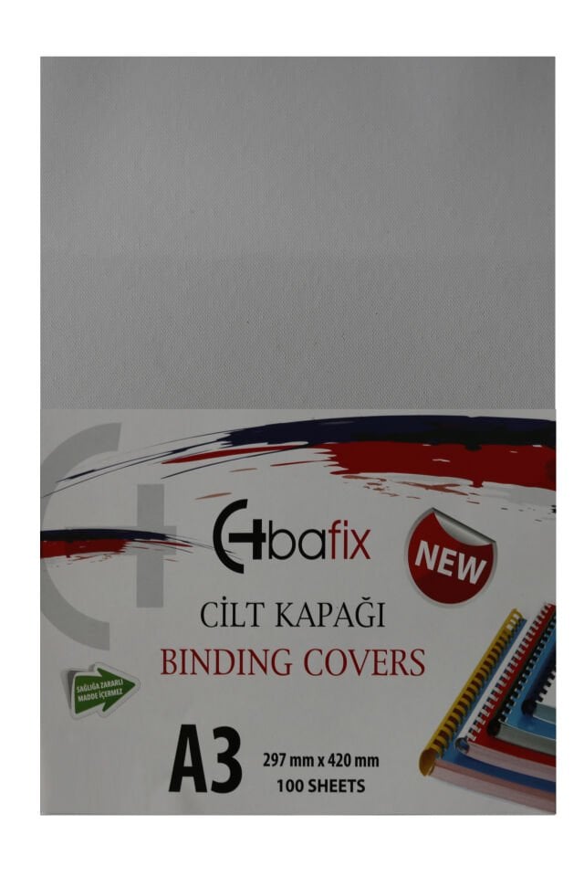 Bafix Cilt Kapağı Plastik Opak A3 160 MIC Beyaz
