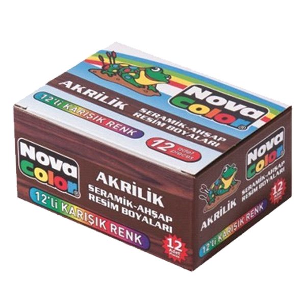 Nova Color Akrilik Boya Şişe 30 CC 12 Renk NC-179